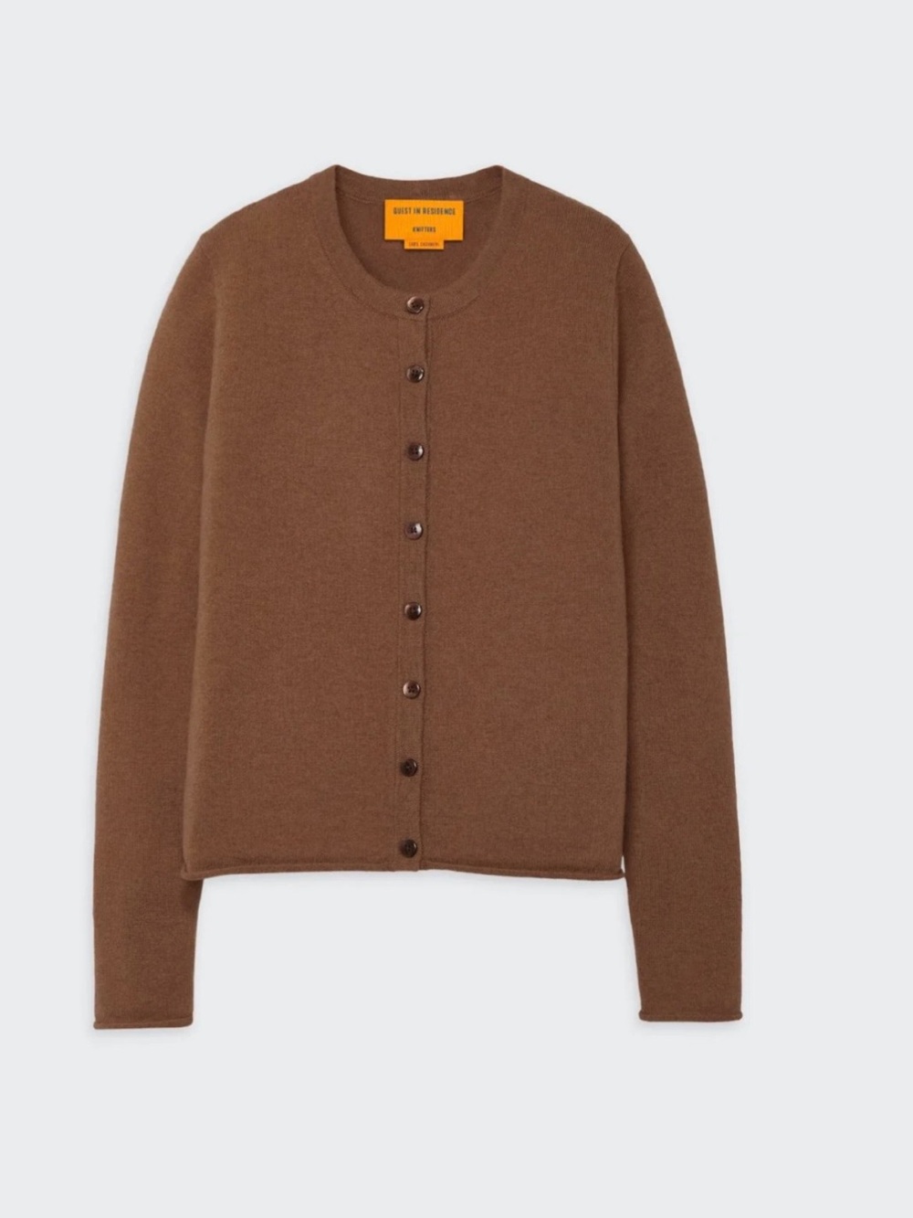 Guest In Residence Shrunken Cardigan in Almond 100% Cashmere XS